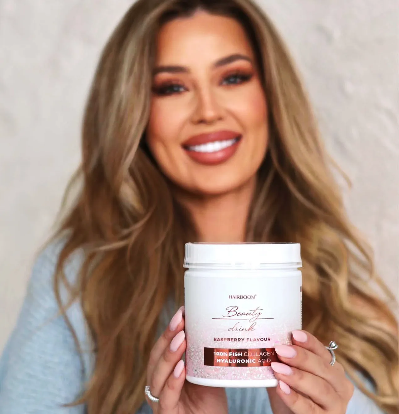 Sylwia Stasińska z kolagenem Beauty Drink HAIRBOOM